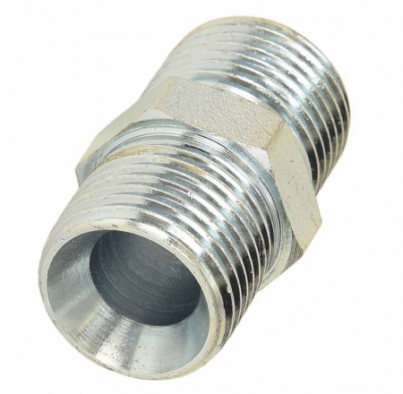 Переходник 3/8" на 3/8" (штуцер, адаптер, переходник) соединение для шлангов высокого давления - Фото