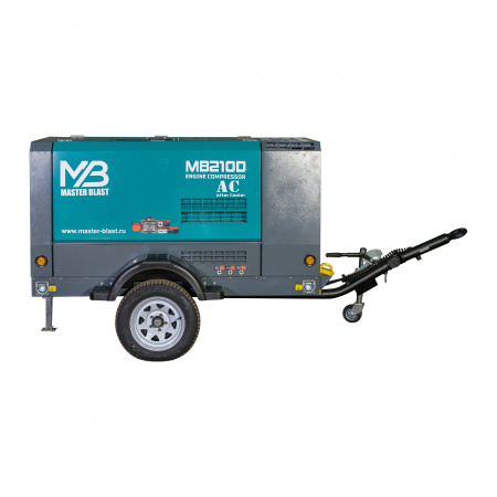 Винтовой компрессор Master Blast MB210D+AC (дизельный с осушителем) - Фото