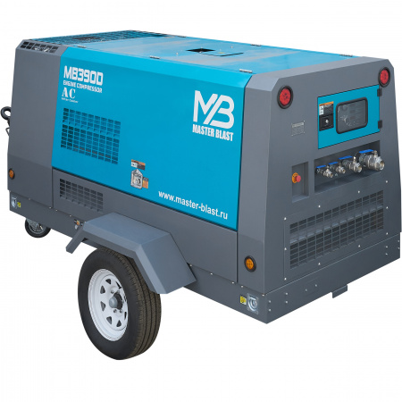 Винтовой компрессор Master Blast MB-390D-10+AC (дизельный с осушителем) - Фото