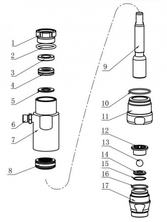 Ремкомплект насоса окрасочного аппарата ASPRO-2300 - Фото