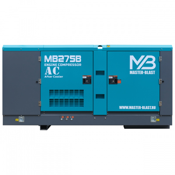 Винтовой компрессор Master Blast MB275B+AC (дизельный с осушителем) - Фото