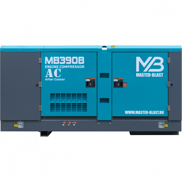 Винтовой компрессор Master Blast MB390B-10+AC (дизельный с осушителем) - Фото