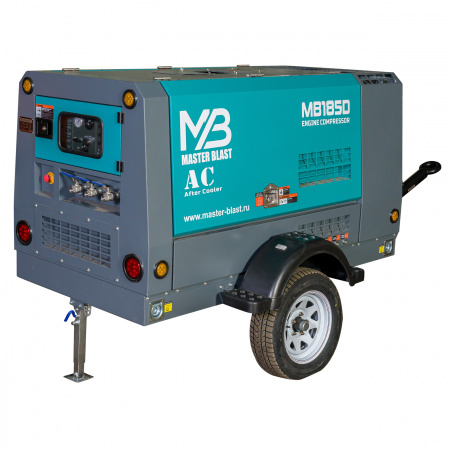Master Blast MB-185D-7+AC винтовой дизельный компрессор - Фото
