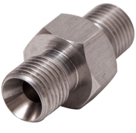 Переходник 1/2" на 3/8" (штуцер, адаптер, переходник) соединение для шлангов высокого давления - Фото